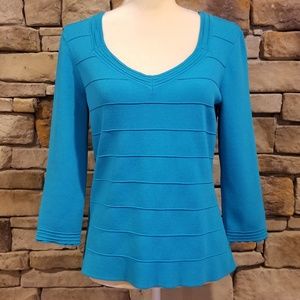 Cable & Gauge Turquoise Top